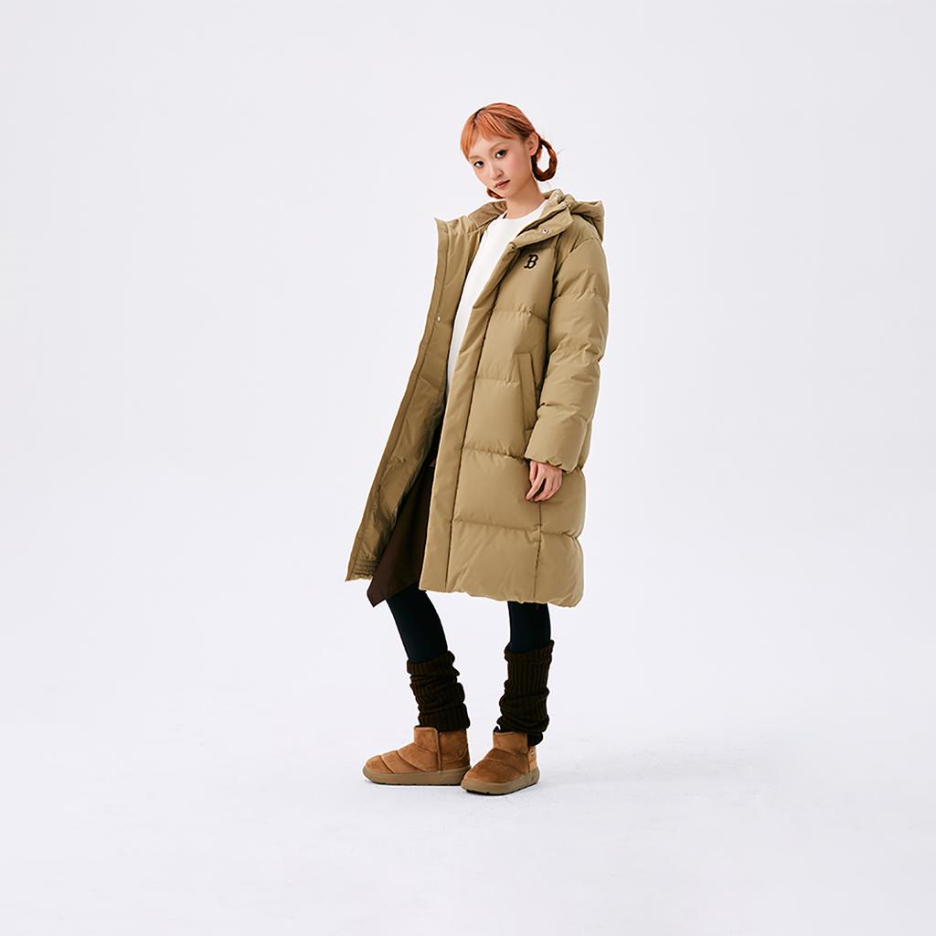 Новая Базовая Коллекция MLB Базовая Куртка Пуховик Boston Red Sox FW24 Унисекс Бежевый Желтый 3ADJB1846-43BGS