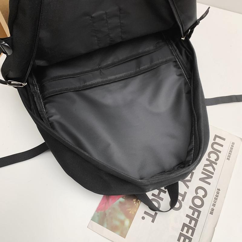 Мужской однотонный рюкзак, женский школьный рюкзак большой емкости