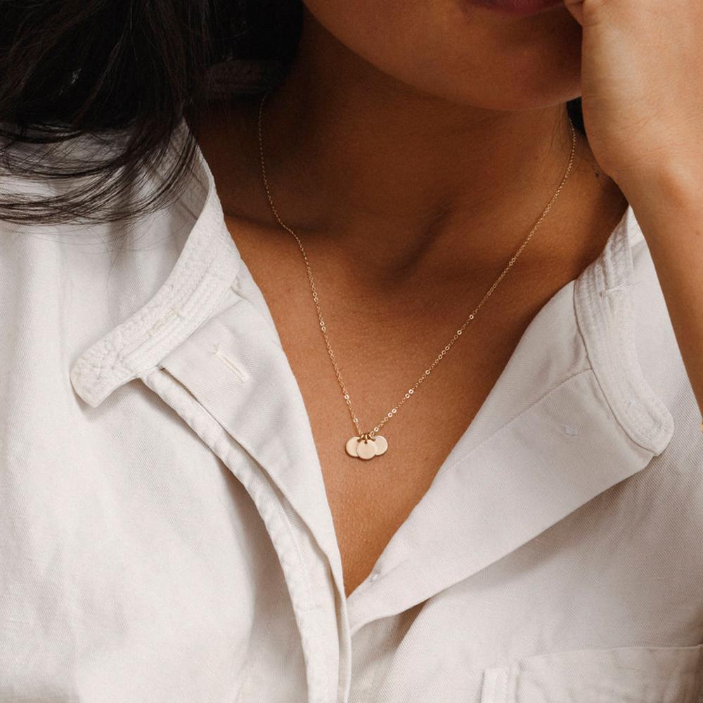 Emanco Blank 6 мм Диск Монета Ожерелье Из Нержавеющей Стали Чокер Цепь Золотого Цвета Женщины Мужчины Ювелирные Изделия Персональные Ювелирные Изделия Для Подарка