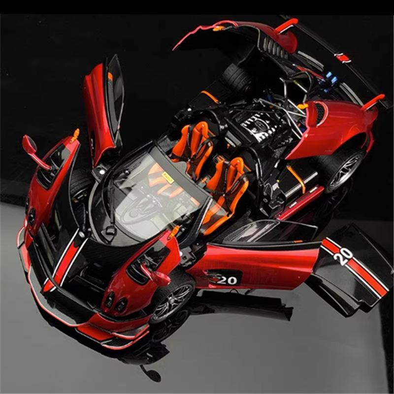 1/18 Pagani Huayra BC Сплав Спортивная Модель Металлическая Литая Модель Гоночного Автомобиля Модели Транспортных Средств Имитация Звука Света Коллекция Игрушка Подарок для Детей