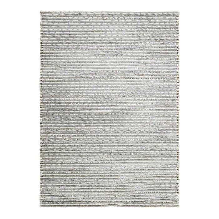 Tapis en laine, jute et coton tresse naturel 120x170 - style bohème