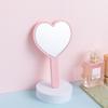 Cute Love Makeup Mirror Sweet Vanity Mirror Durable Heart Handle Mirror  Eyelash Extensions