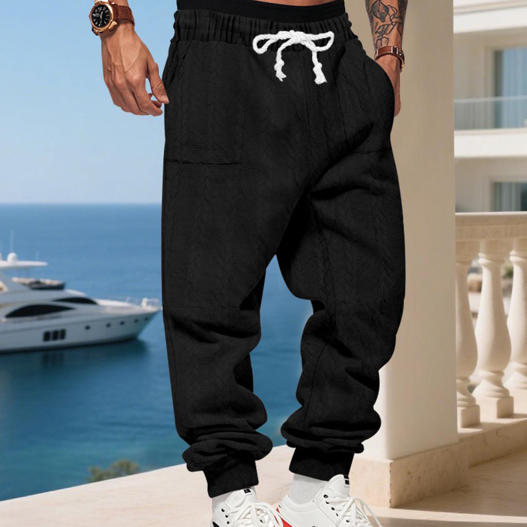 Men's Casual Sports Loose Solid Color Jogging Pants