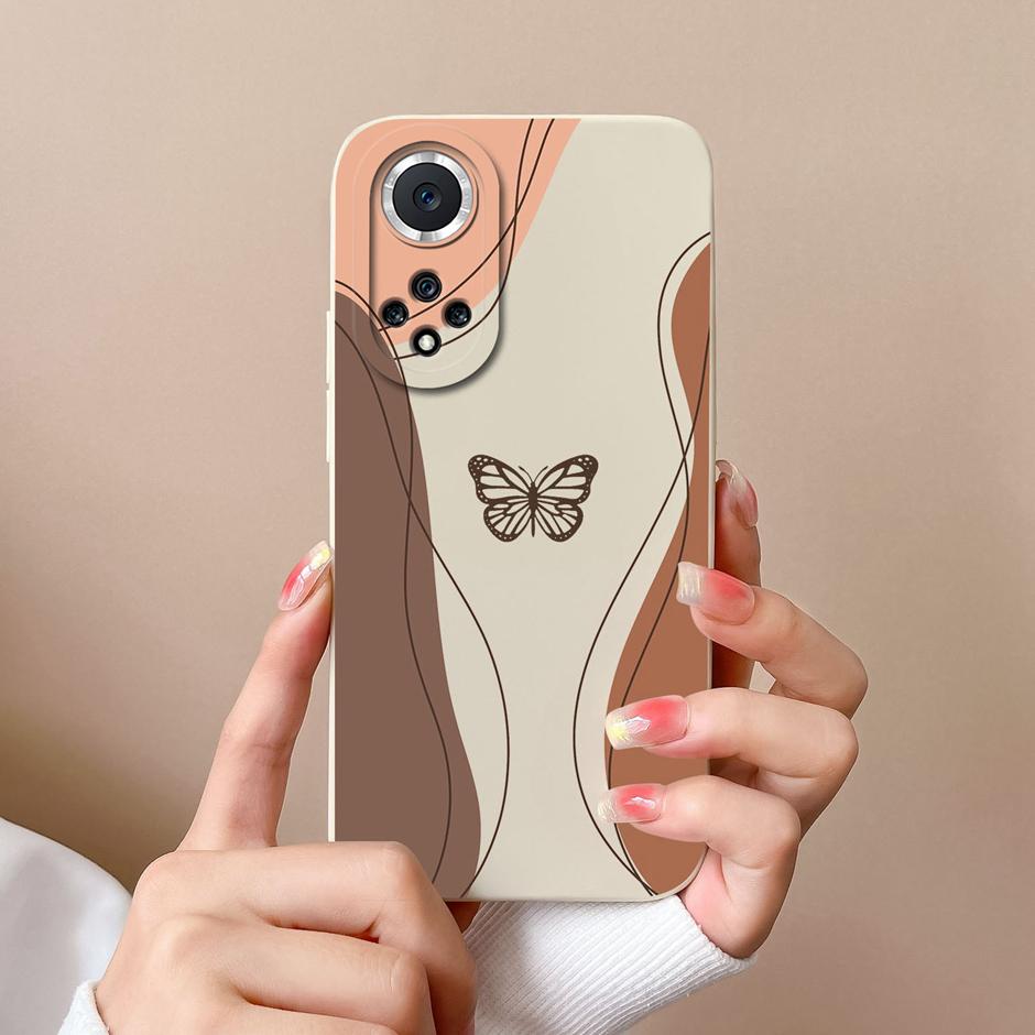 For Huawei Nova 9 Pro SE Case Pretty Butterfly Cartoon Shockproof Liquid Silicone Shell For Huawei Nova9 Pro SE Fashion Fundas
