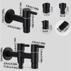 304 Stainless Steel Washing Machine Faucet Anti Splash Matte Black Mop Washing Tap Wall Mounted Multi Functional