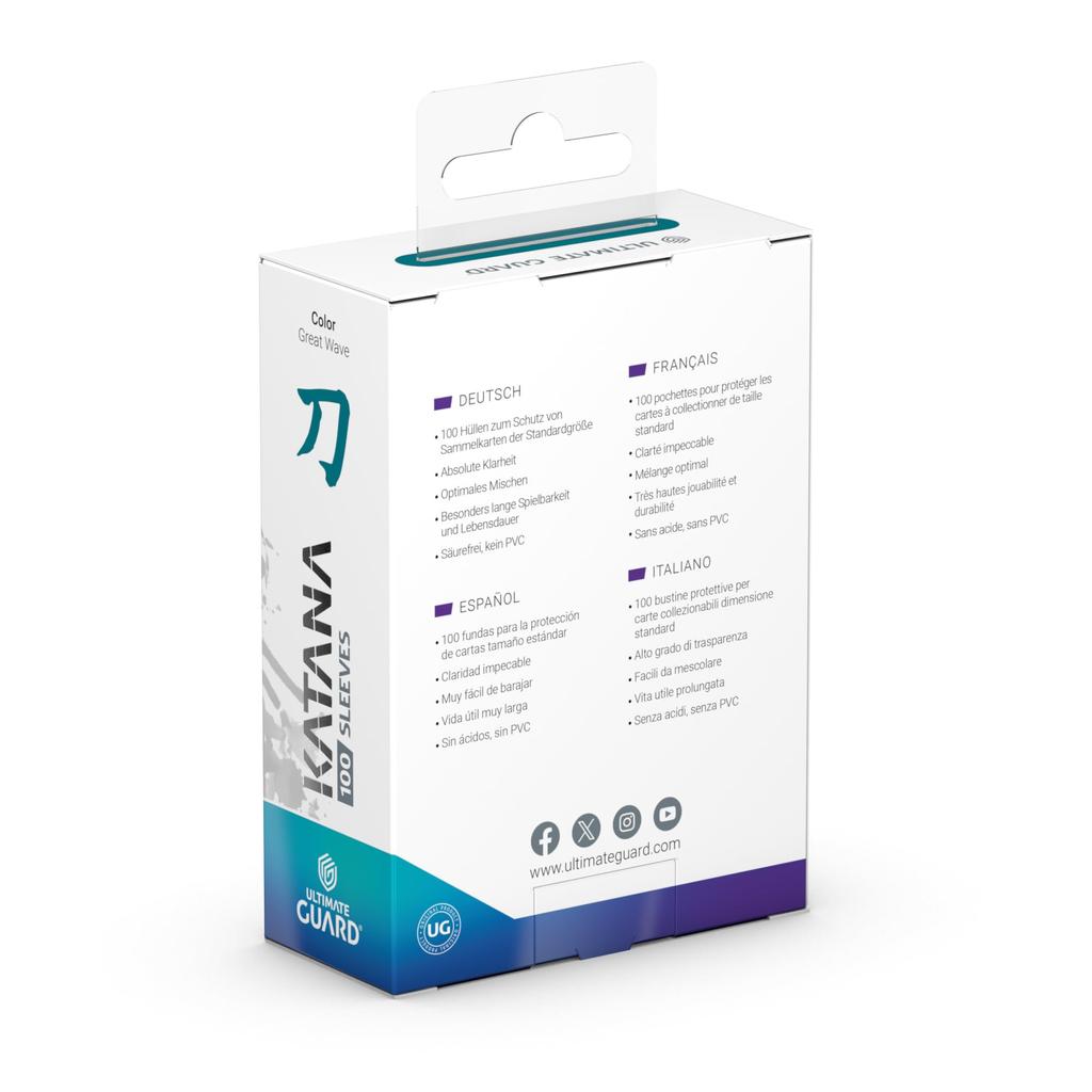 Ultimate Guard Katana Sleeve Стандартный размер 100 Card Sleeves Great Wave