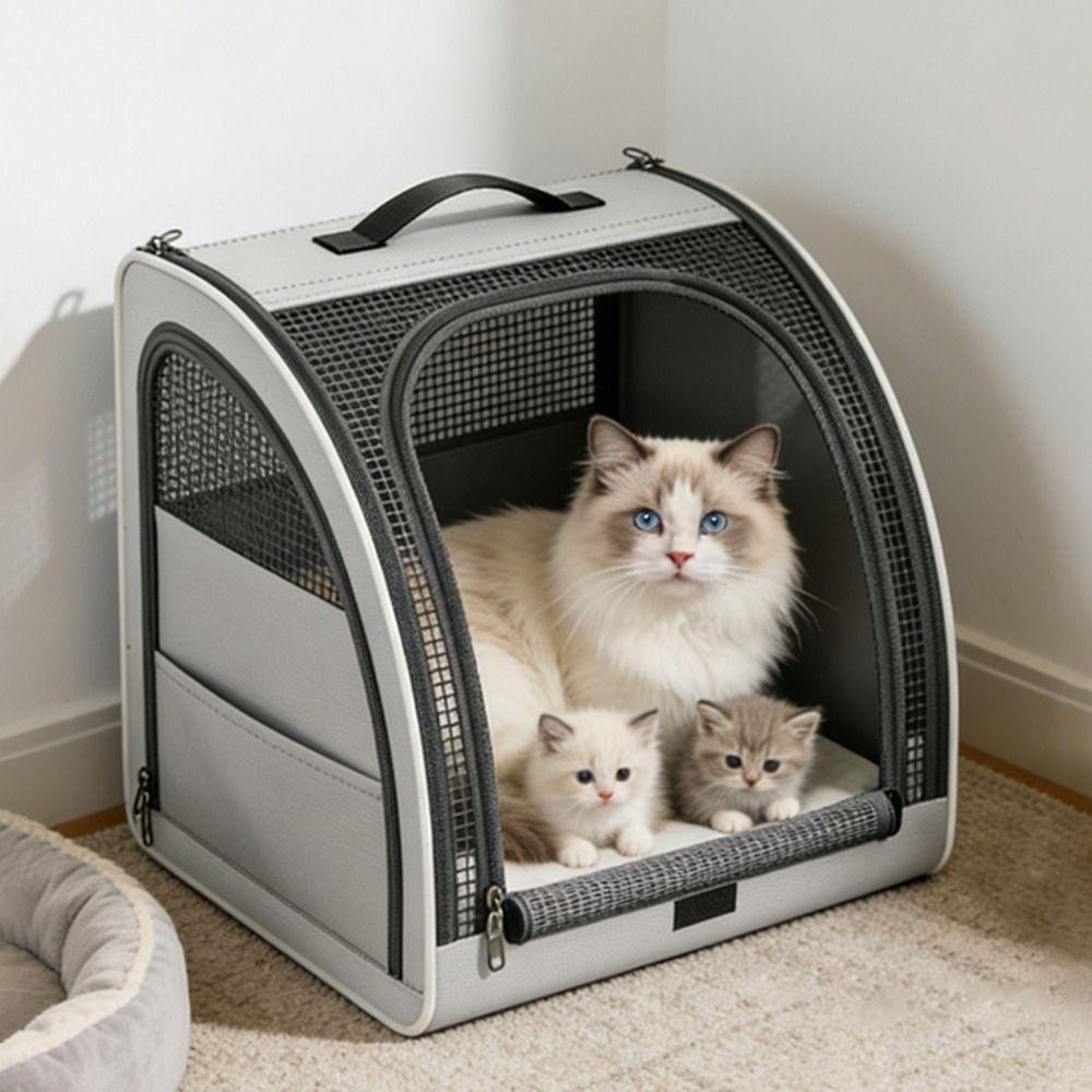 Foldable Car Dog Cat Carrier Breathable Car Pet Travel Bag Portable Dog Kennel Bag Travel