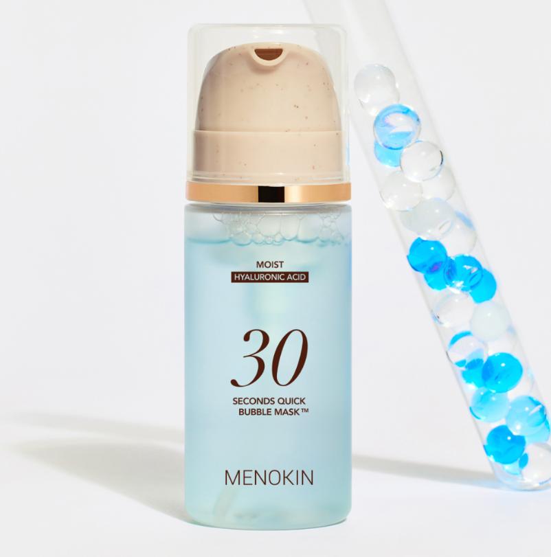 MENOKIN 30 Seconds Quick Bubble Mask Moist Hyaluronic Acid Deep Hydration 95ml