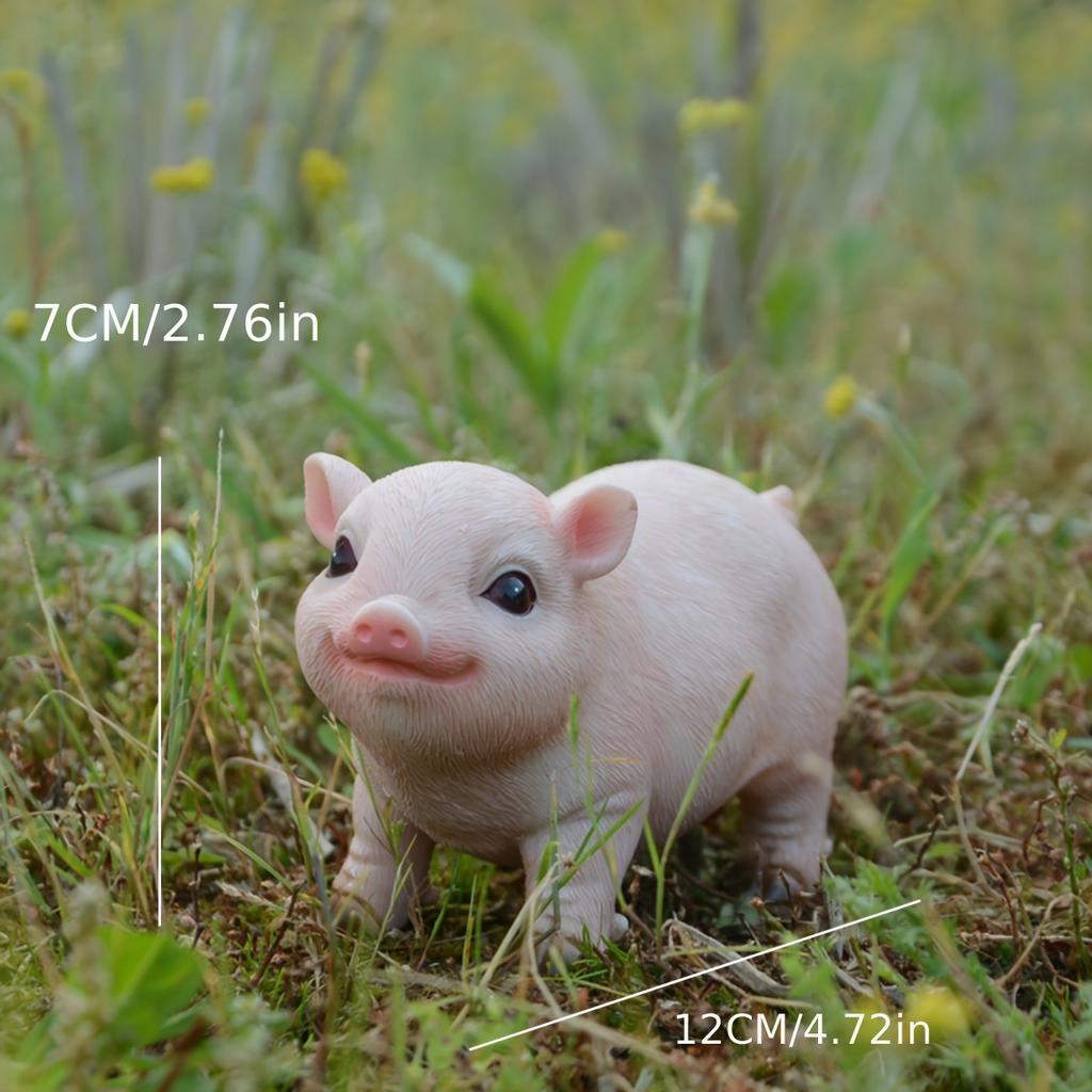 Садовая статуя животного, Милый поросенок, Забавная уличная скульптура, Декор из смолы для газона, Фигурки для сада, газона, для помещения и улицы