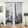 Eiffel Tower Window Curtains For Living Room Luxury Bedroom Decor Drapes Kitchen Window Treatments Curtains