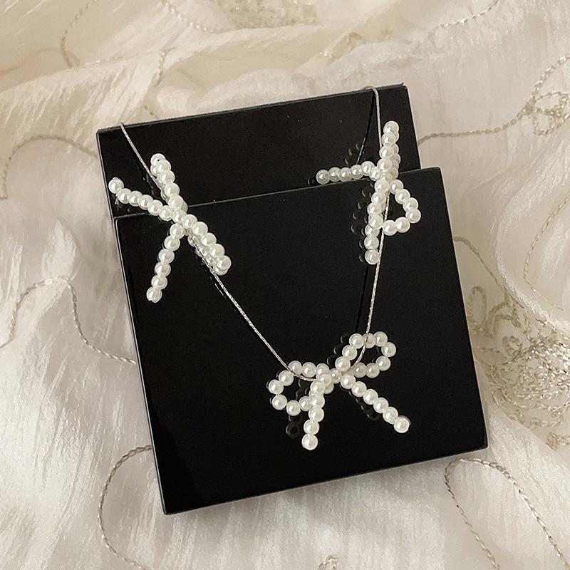 Все жемчужные ожерелья-банты, которые вы хотите, здесь, супер фея личность и темперамент универсальная модная цепочка на шею цепочка на ключицу