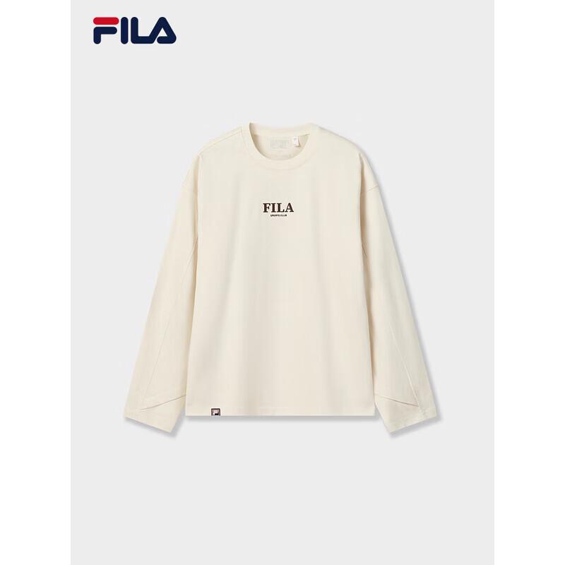 Fila Мужская повседневная футболка с длинным рукавом из чистого хлопка