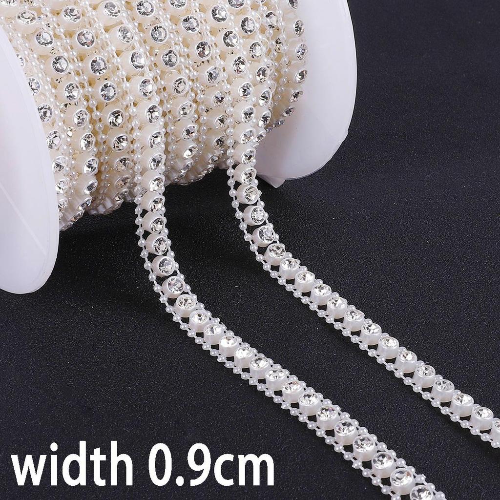 1 метр ABS имитация жемчуга циркон бусины цепи для DIY свадебные украшения ремесло аксессуары