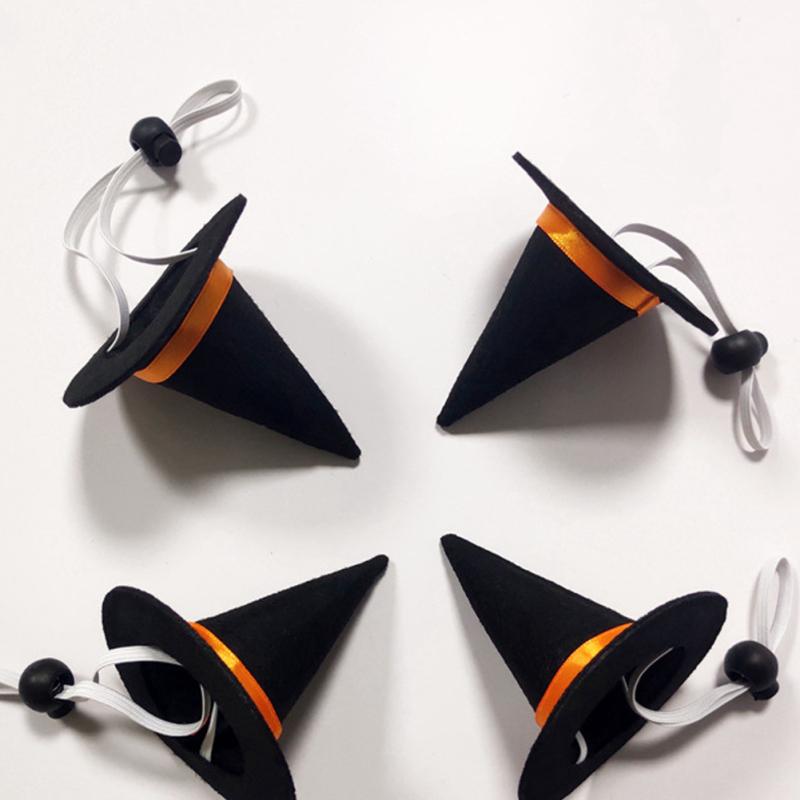 Шляпа ведьмы волшебника из петрового войлока с эластичной лентой, портативная шляпа для волшебного украшения для вечеринок на Хэллоуин