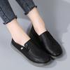 35-41 Women's Large Breathable Fashion Flat Leather Shoes with Hollow Out Shoes White Shoes Lefu Shoes