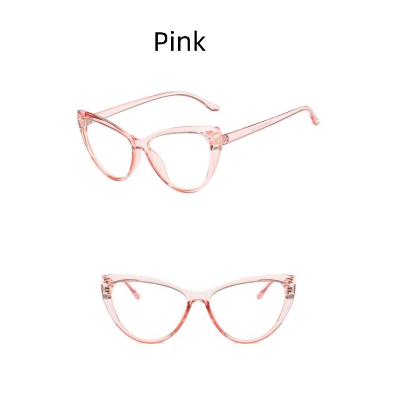Women Eyeglasses Frame Cat Eye Pink Pretty Eye Glasses Optical Frames For Female Plastic Glasses Frame Fashion Decoration