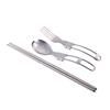 1 комплект портативных складных столовых приборов для пикника и путешествий ложка вилка нож палочки для еды