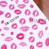 3D Sexy Lips Stickers Leopard Print Love Heart Letter Pink Rose Red Lips Valentines Manicure DIY Romantic Nail Decoration