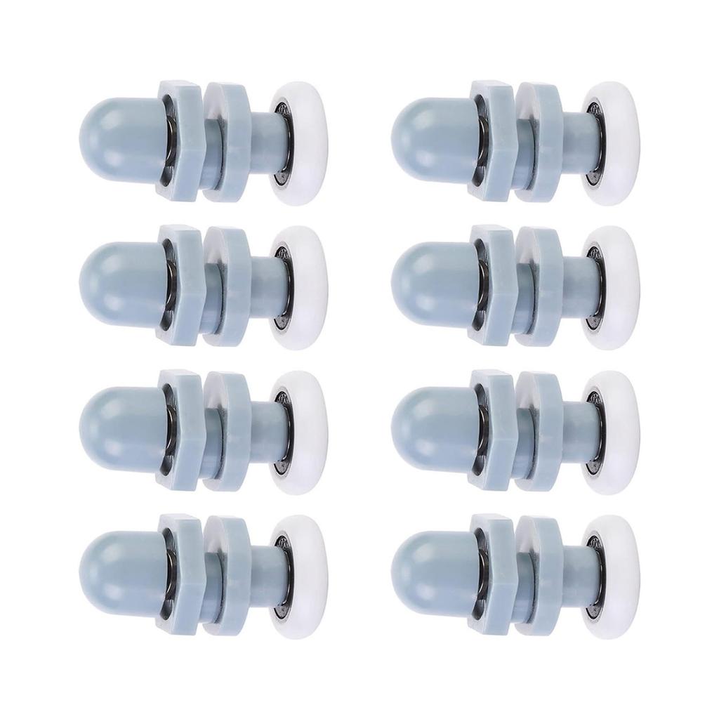 8 штук многоцелевых 20-мм пластиковых роликов для раздвижной душевой двери, портативные, прочные, тихие, сменные колеса для ежедневного использования