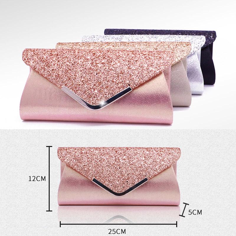 SCIONE Fashionable Dinner PU Sequin Elegance Handbags Catching Bag Clutch Bag Cosmetic Banquet Bag