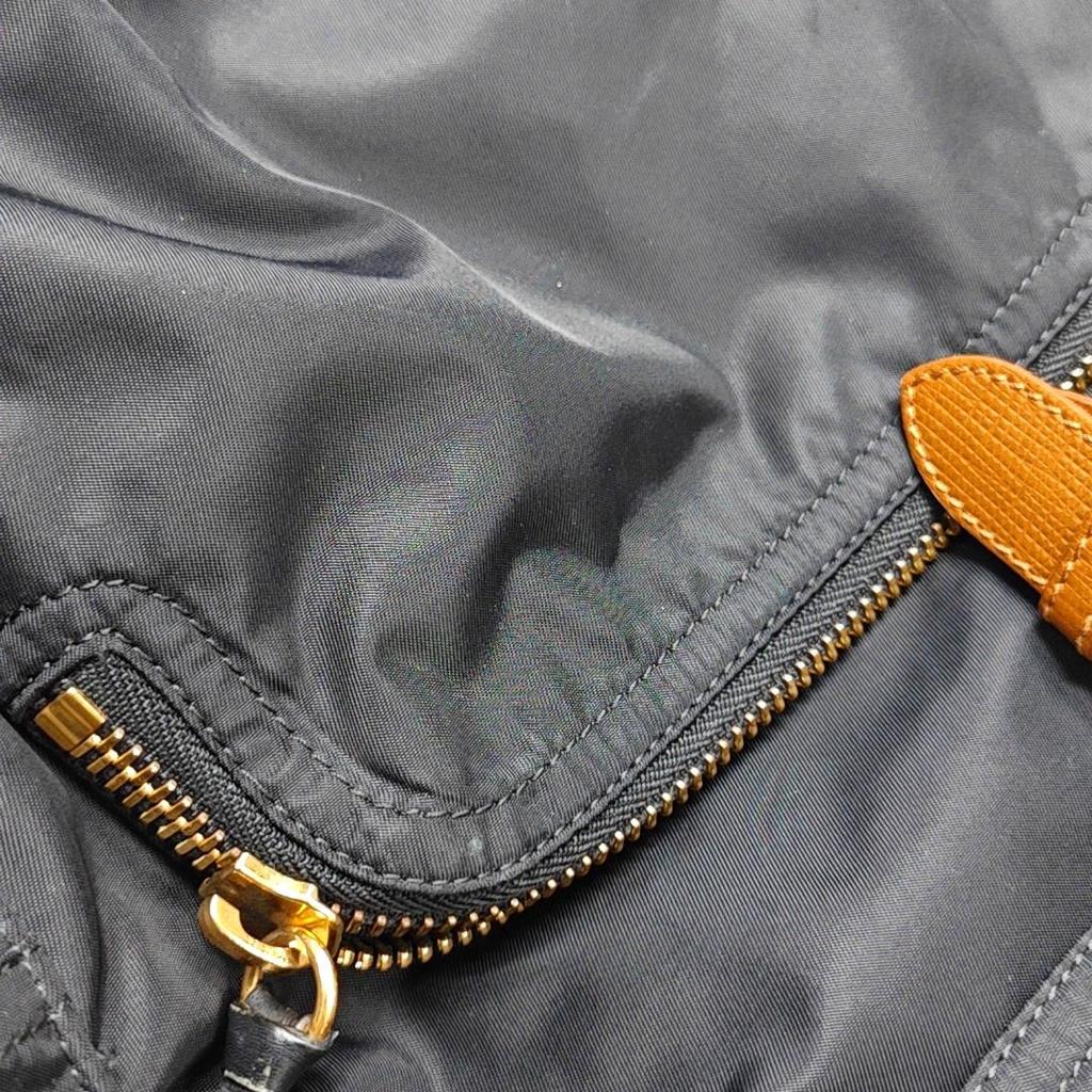 [Pre-Owned] The Rucksack Series Nylon And Leather Backpack Large - Good #RZ9ZW5