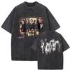 Washed Vintage Alternative Nu Metal Rock Band Korn Print Tshirt Men Oversized T-shirts Male Fashion T Shirts Y2k