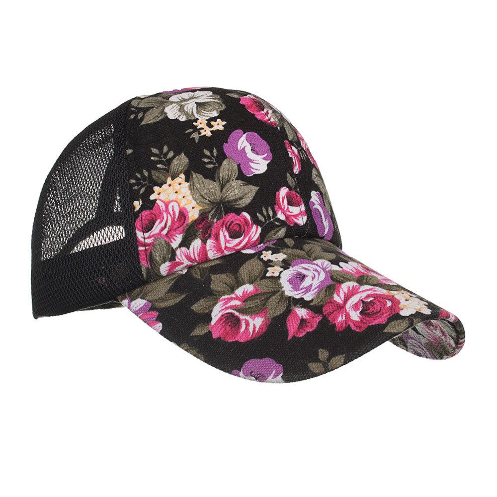 Spring and Summer New Printed Mesh Cap Baseball Cap Sunshade Outdoor Sun Hat