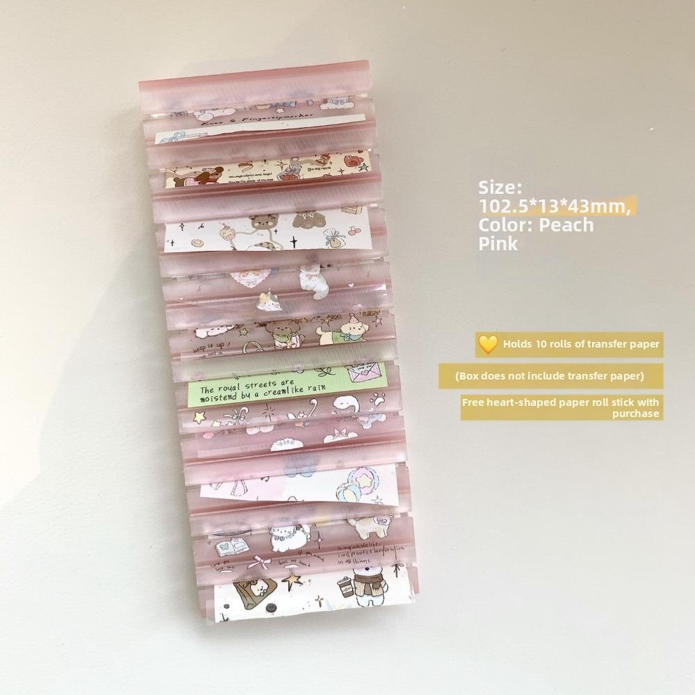 Colorful Nail Foils Storage Box 3D Foil Storage Box Nail Transfer Paper Storage Box Salon Use