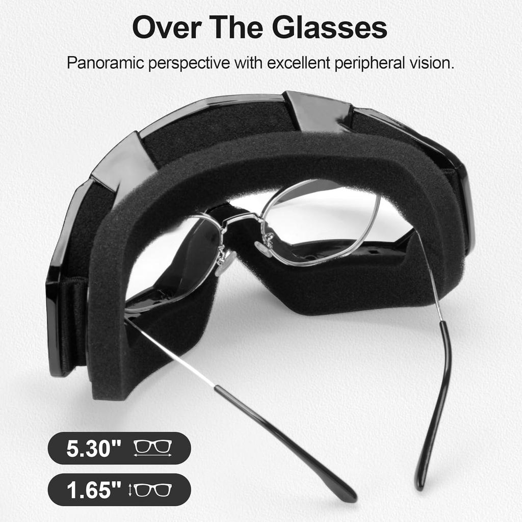 ATV Googles, Dirt Bike Goggles For Men Women, UV 400 Anti-Scratch Fog Dustproof For Adults Youth Kids