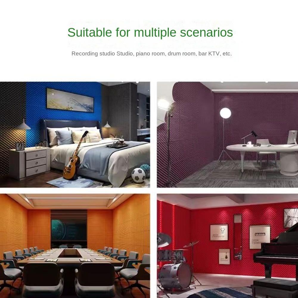 50*50*5cm High Density Acoustic Sponge Wave Shaped Sound Proof Foam Acoustic Foam Panels Home