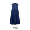 2025 Spring Women's European Fashion Slim Fit Denim Midi Dress