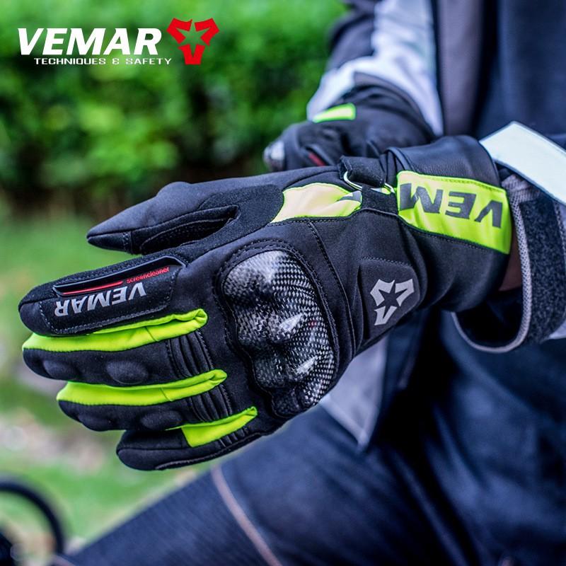 Mens Winter Motorcycle Gloves Windproof Waterproof Warm Touchscreen Anti-Slip Riding Gear Bikers