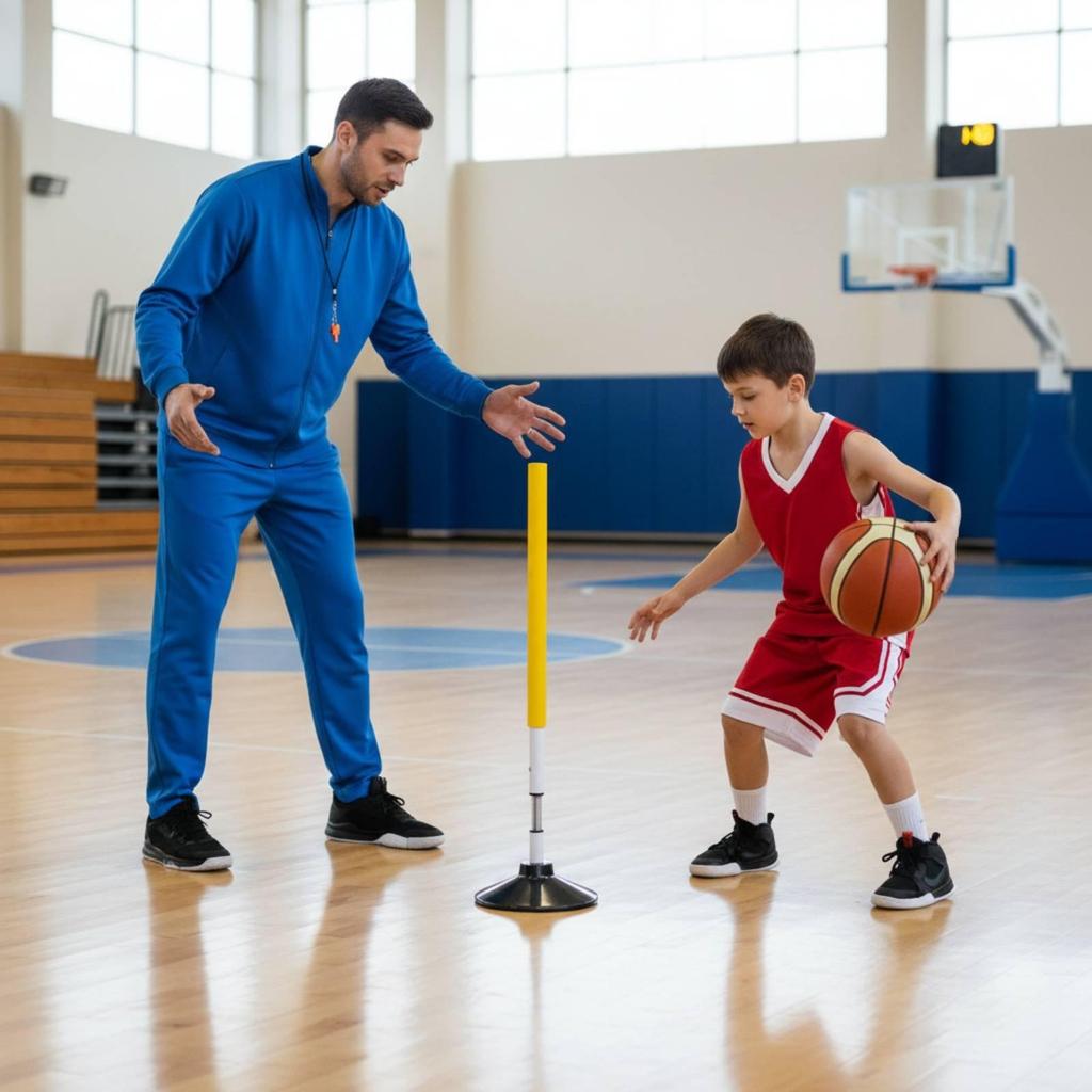 Tumbler Training Pole Foam Padded Weighted Base Agility Indoor Outdoor Use