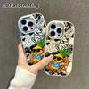 Чехол для телефона: 2D плоский дизайн, подходит для защитных чехлов iPhone 18, 17, 16, 15, 14, 13 Pro, лежащая на боку маленькая желтая уточка, идеальный Рождественский и Хэллоуинский