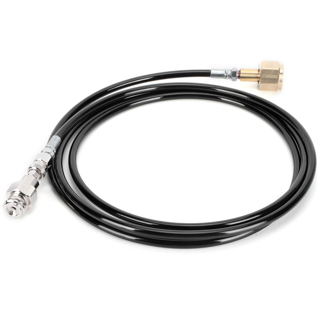 100in CGA320 CO2 Cylinder Refilling Soda Adapter Hose Kit Soda Accessories Black