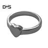 Retro Ring Pure Color Polished Titanium Steel Heart Surface Knuckle Ring Simple Style Multi Sizes Anti-Rust Thumb Ring Lightweight Finger Jewelry