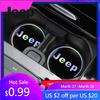 For Jeep 2Pcs Car Water Cup Mat Auto Interior Storage Pad Accessories For Jeep Renegade Compass Grand Cherokee Wrangler Patri