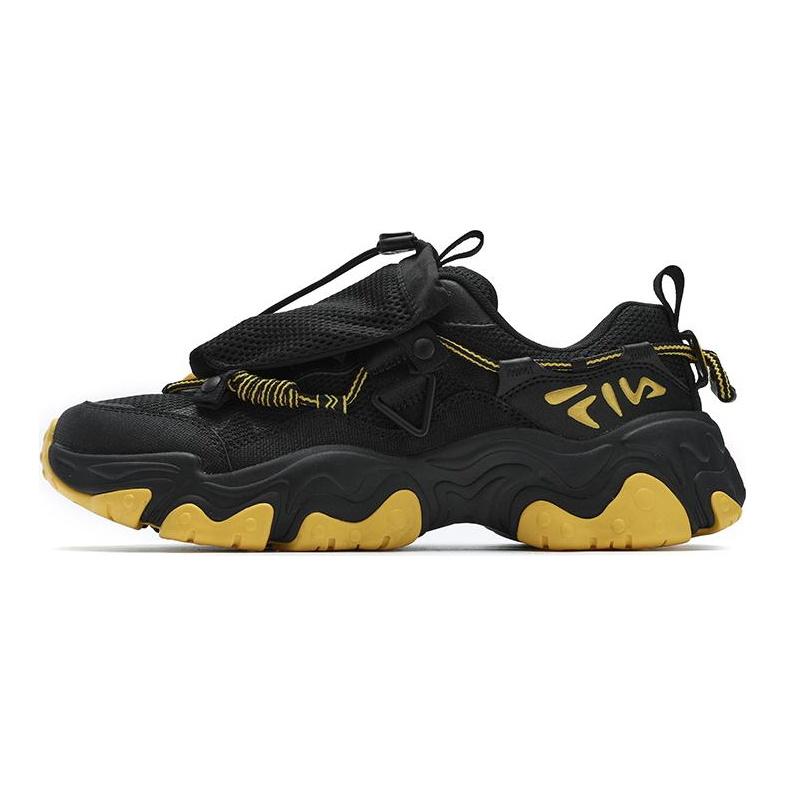 Fila Хуан Цзинъюй X Fluid 5 Обувь с кошачьей лапкой кита Низкие повседневные кроссовки для образа жизни Мужские кроссовки Черные F12M442128FBK