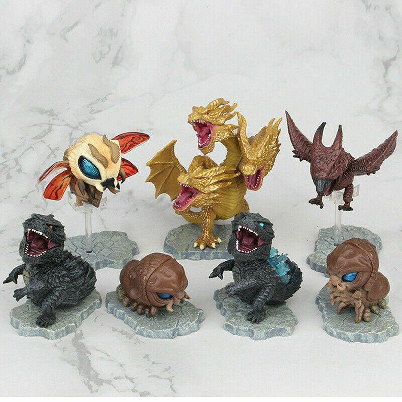 Exquisite Godzilla Movie King Of The Monsters Cute Mini Action Figures Set