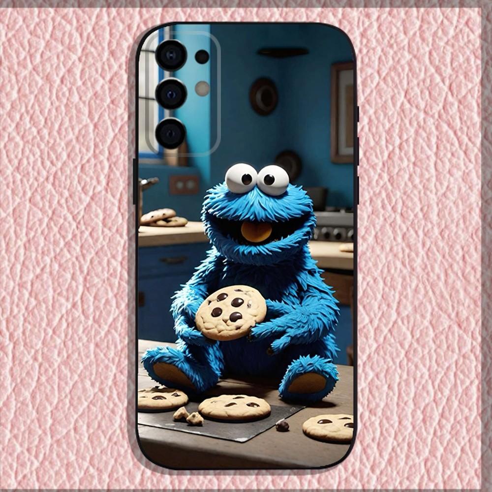 Funny C-Cookie-M-Monster Phone Case For Samsung S24,S21,S22,S23,S30,Ultra,S20,Plus,Fe,Lite,Note,10,9,5G Black Soft Shell