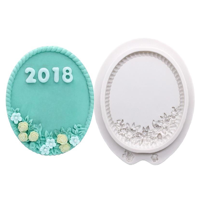 Po Frame Mirror Силиконовая форма Инструменты из смолы Сахарная поделка Форма для выпечки кексов Инструменты для украшения тортов из помадки