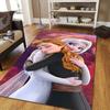 Elsa Queen cartoon pattern rug, Frozen theme, suitable for home, bedroom, bedside rug, and bathroom mat.