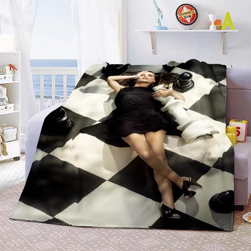 Chess Printed Soft Flannel Throw Blanket International Chess Beds Hiking Picnic Sofa Couch Cover Fashion Bedspread Blanket Gifts
