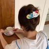 Зажим для волос Hello Kitty с кнопкой, большой зажим-уточка, Sanrio, кошка Kt, милая девушка, заколка для волос, заколка на челку, боковая заколка, женская заколка, аксессуар для волос