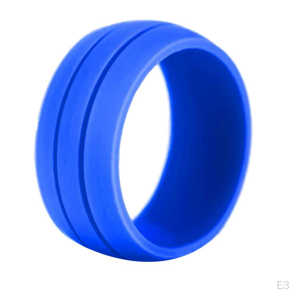 Силиконовое обручальное кольцо из 3 предметов для мужчин и женщин, удобный гибкий размер 8, как описано