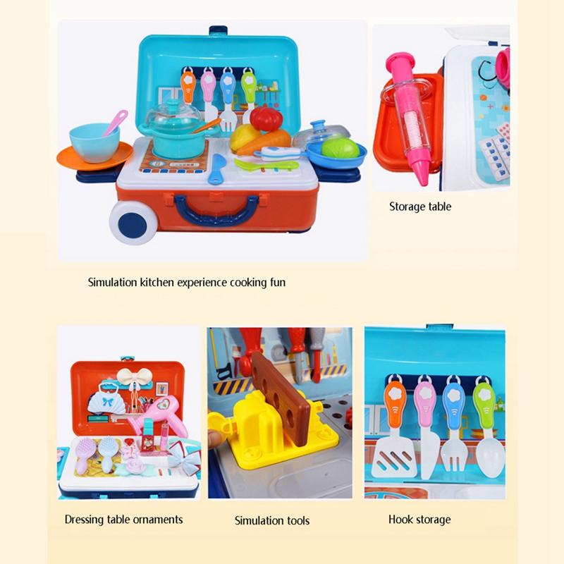 Детский набор для ролевых игр, кухонный набор игрушек, имитация миниатюрного ремонта еды, предметы для макияжа, игровое взаимодействие, кухонные игрушки для девочек