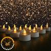 Flameless Flickering LED Tea Lights with Timer 6 Hours On & 18 Hours Off In 24Hours Cycle Automatically LED Votive Candles Light