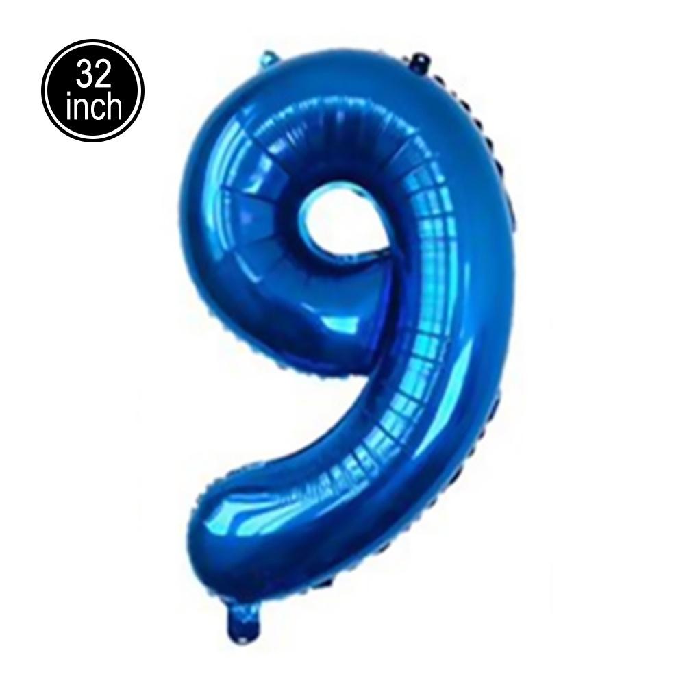 Воздушный шар из алюминиевой фольги с номером 0-9 в стиле поезда на день рождения, креативный мультфильм, украшение из воздушных шаров в синей серии