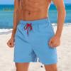 Мужские пляжные шорты с завязками на талии, регулируемые по фигуре, повседневные шорты с карманами, однотонные универсальные шорты для повседневной носки