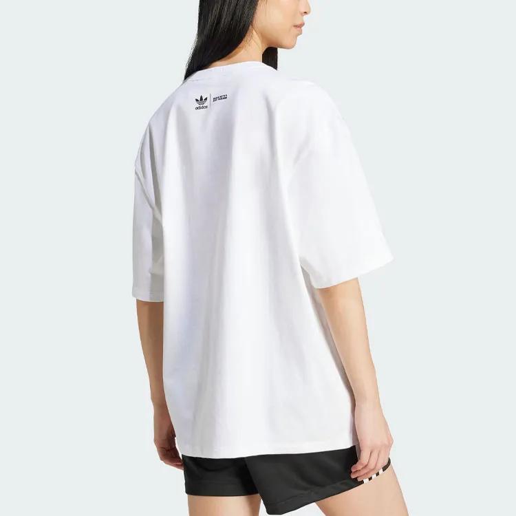 adidas originals Hello Kitty Kuromi Graphic Oversized Tee White (Unisex) T-Shirts JG8056